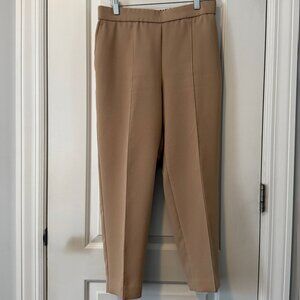 Ann Taylor Petite Beige Ankle Pants Tailored Pull On Work Office Classic MP